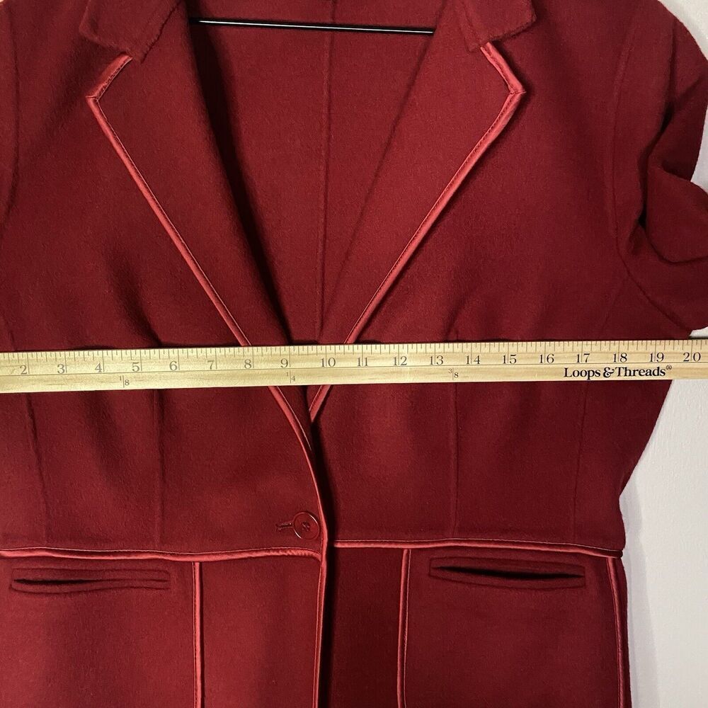 Talbots Classic Wool Blazer Red Sz 14P The Grace Fit Corporate Office Business - Picture 4 of 9